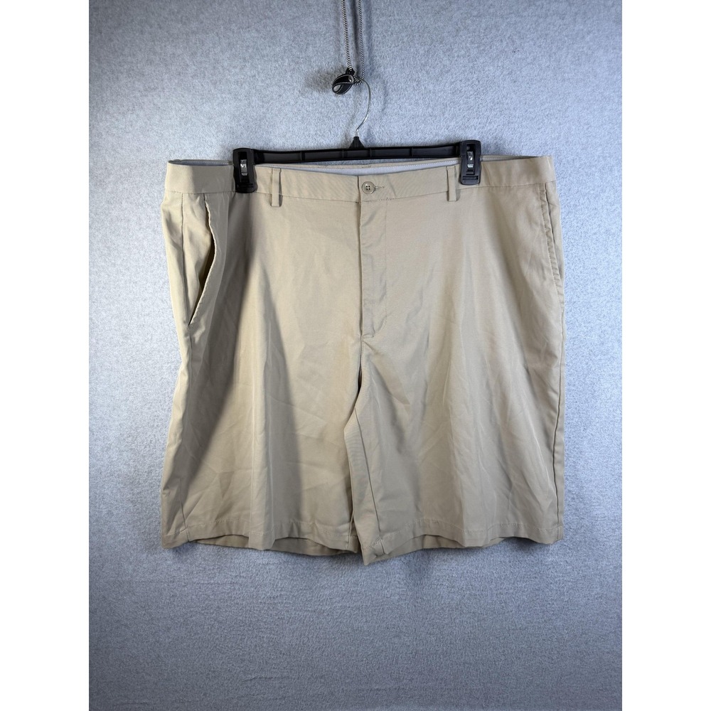 Greg Norman Shorts Mens 44 Beige Microfiber Chino Golf Casual Pockets Summer